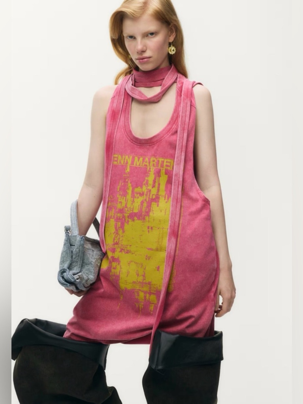 Glenn Martens H&M pink mini dress 
Size S. Like new.
